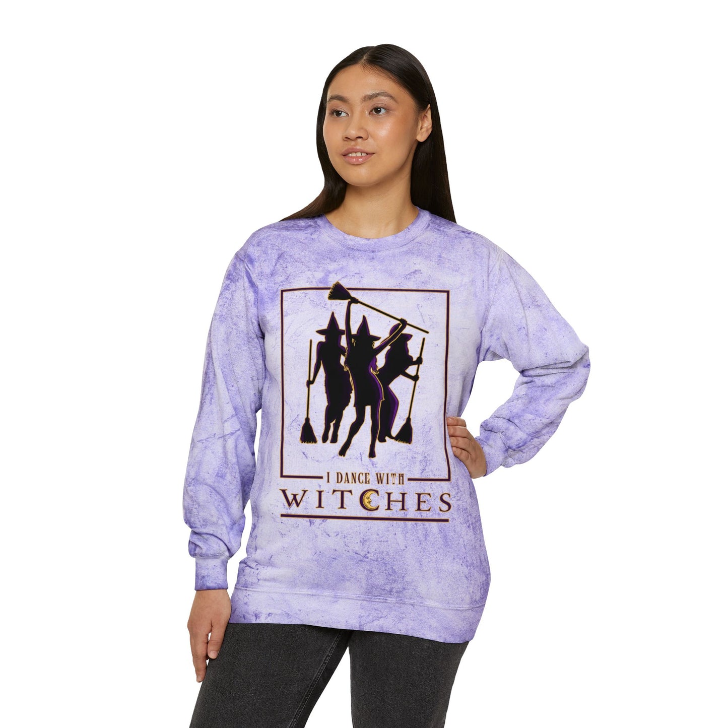 I Dance With Witches – Lavender Mineral Wash Crewneck