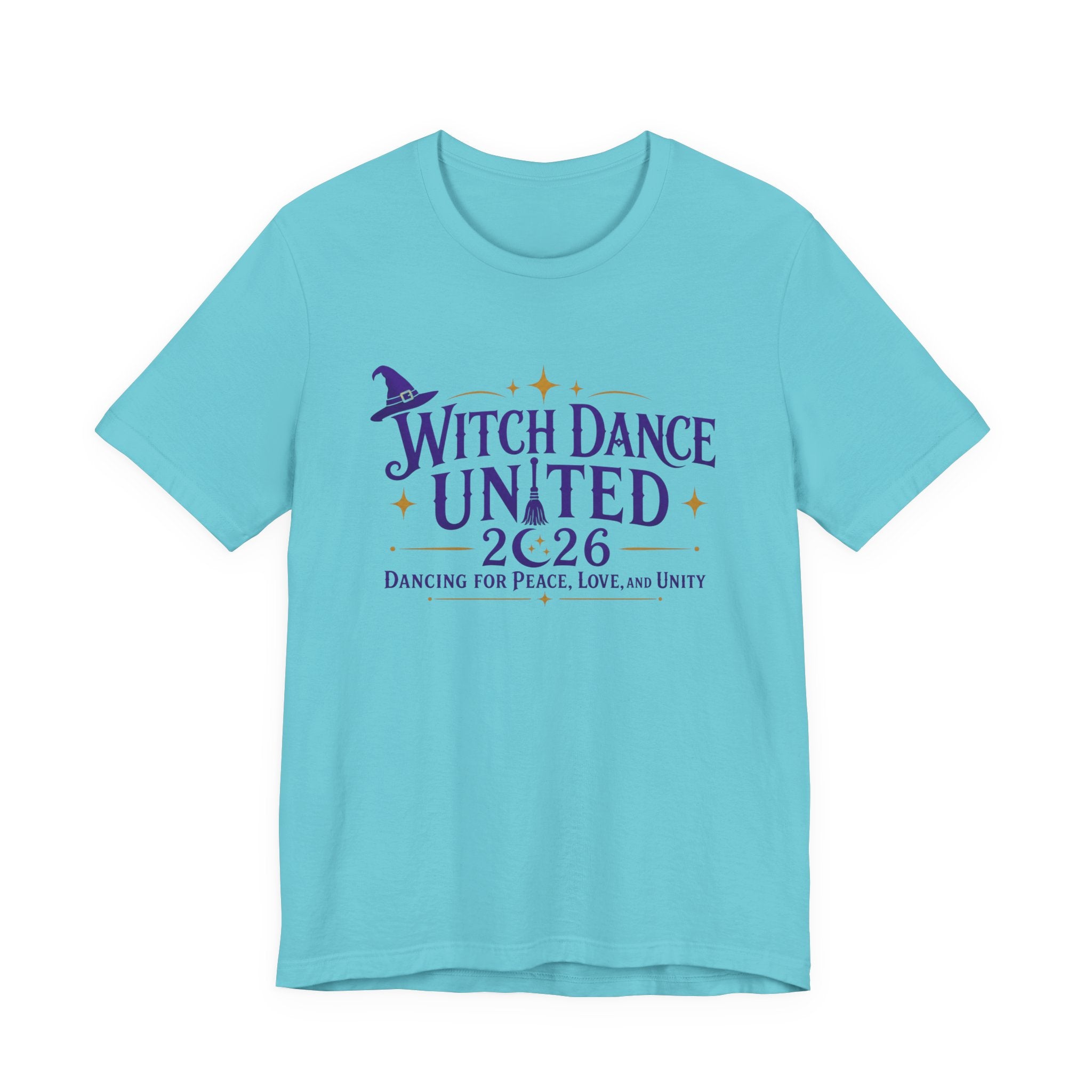 Global Fulfillment - Witch Dance United 2026 T-Shirt  Purple Lettering— Dancing for Peace, Love & Unity Tee