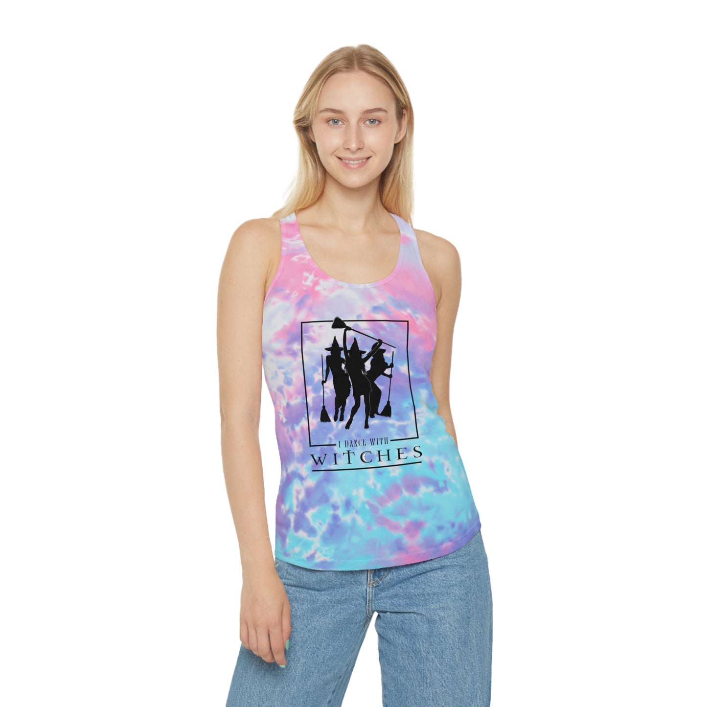 I Dance with Witches Tie Dye Racerback Tank Top