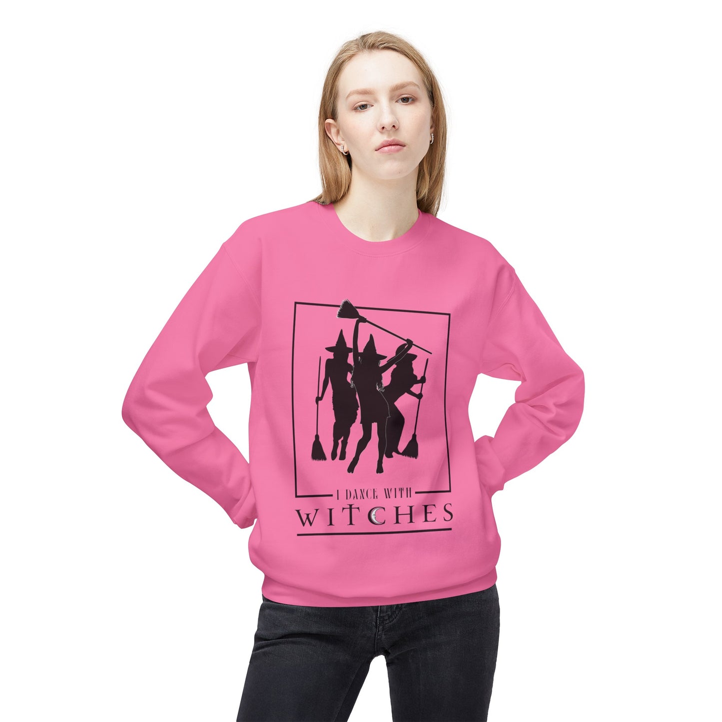 I Dance With Witches Fleece Crewneck Sweatshirt