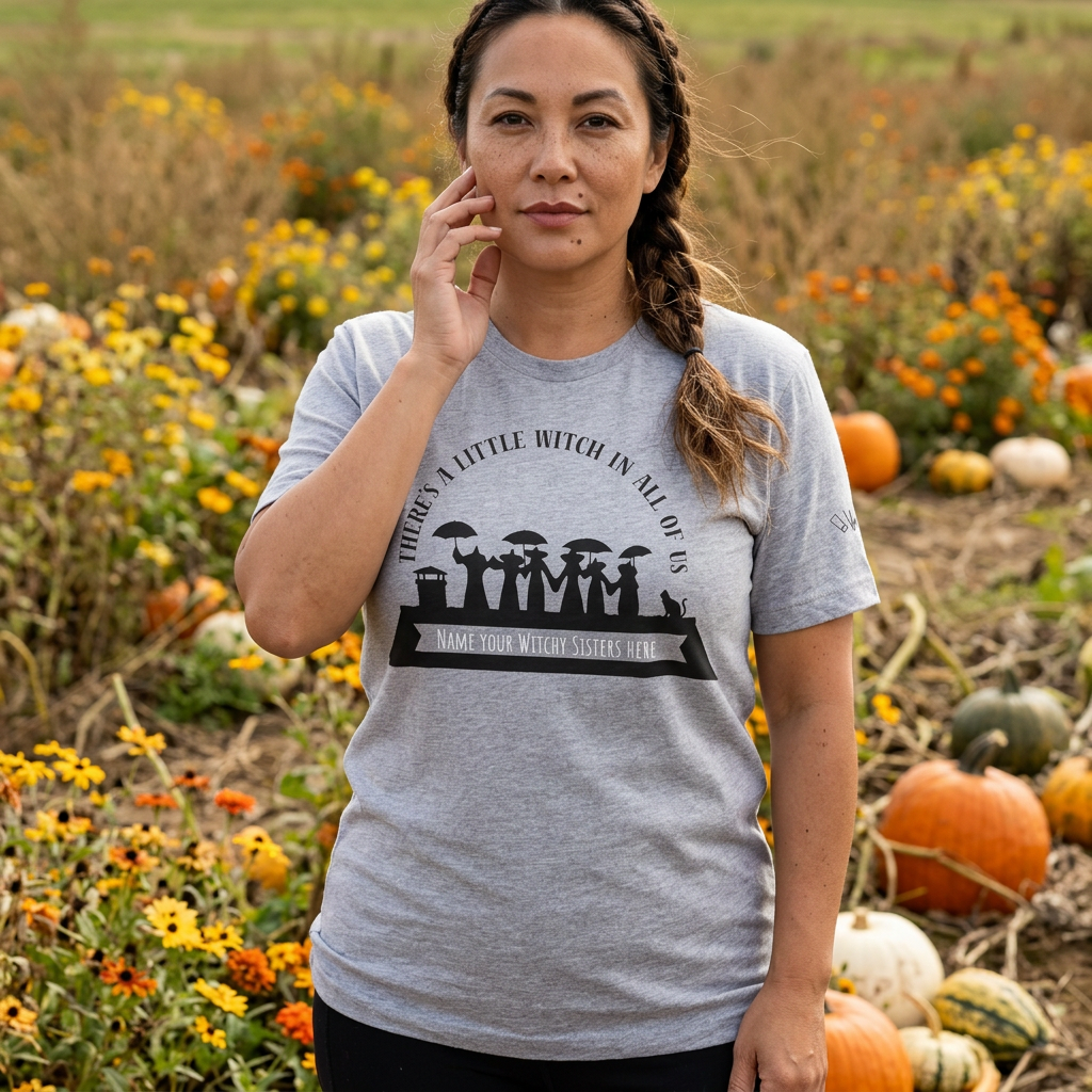 There’s a Little Witch in All of Us — Personalized Witchy Sisters Tee