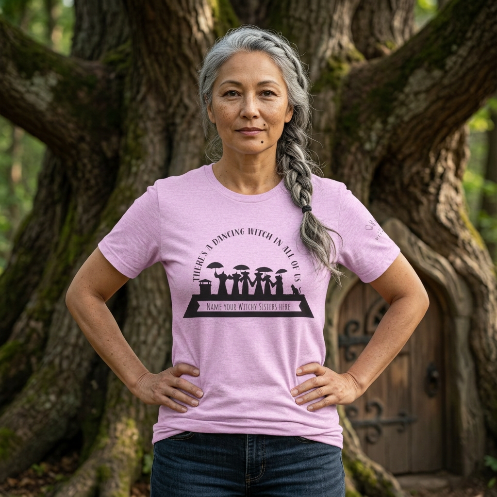 There’s a Dancing Witch in All of Us — Personalized Witch Dance Tee (lighter colors)