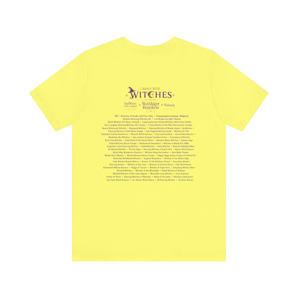 Global Fulfillment - Witch Dance United 2026 T-Shirt  Purple Lettering— Dancing for Peace, Love & Unity Tee