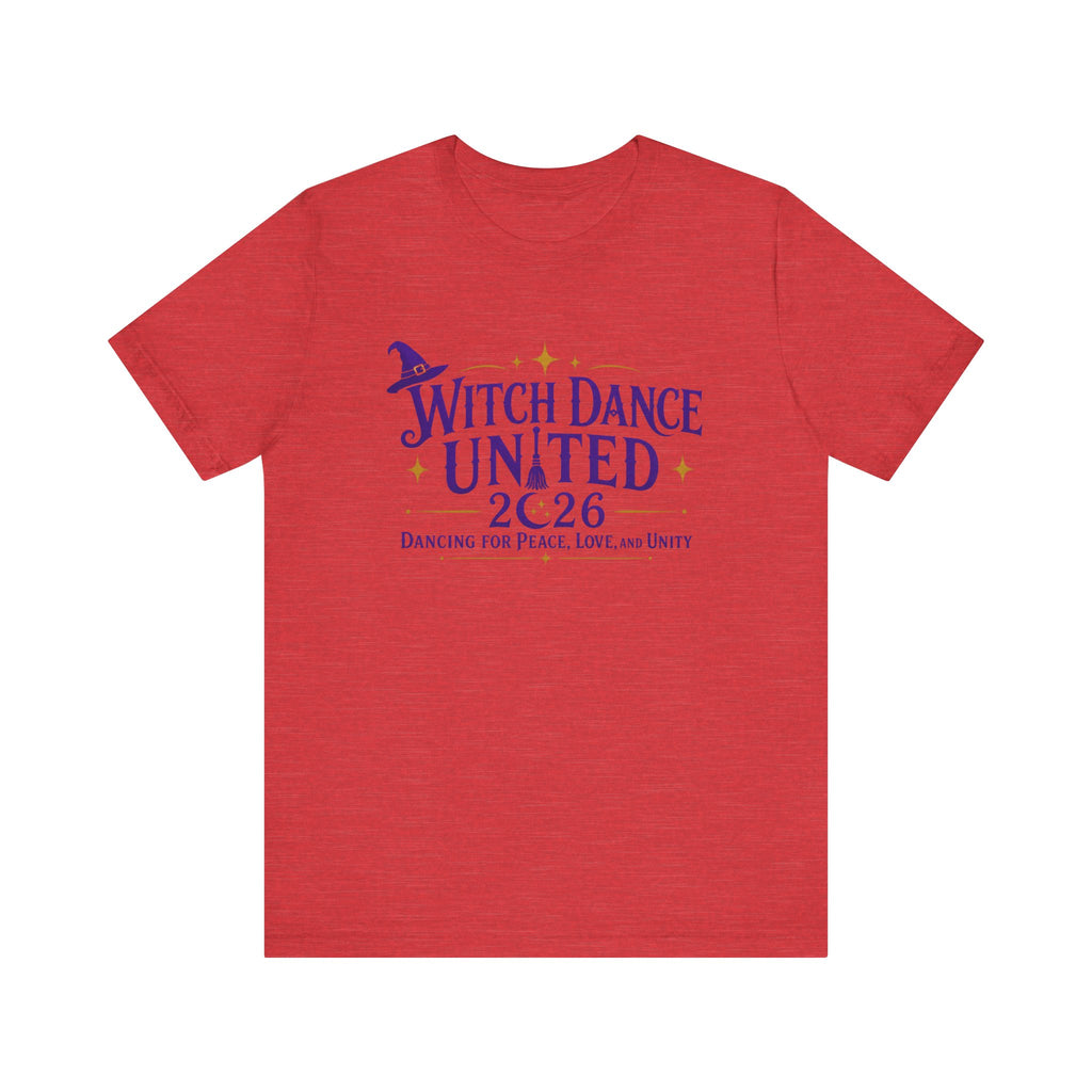 Global Fulfillment - Witch Dance United 2026 T-Shirt  Purple Lettering— Dancing for Peace, Love & Unity Tee