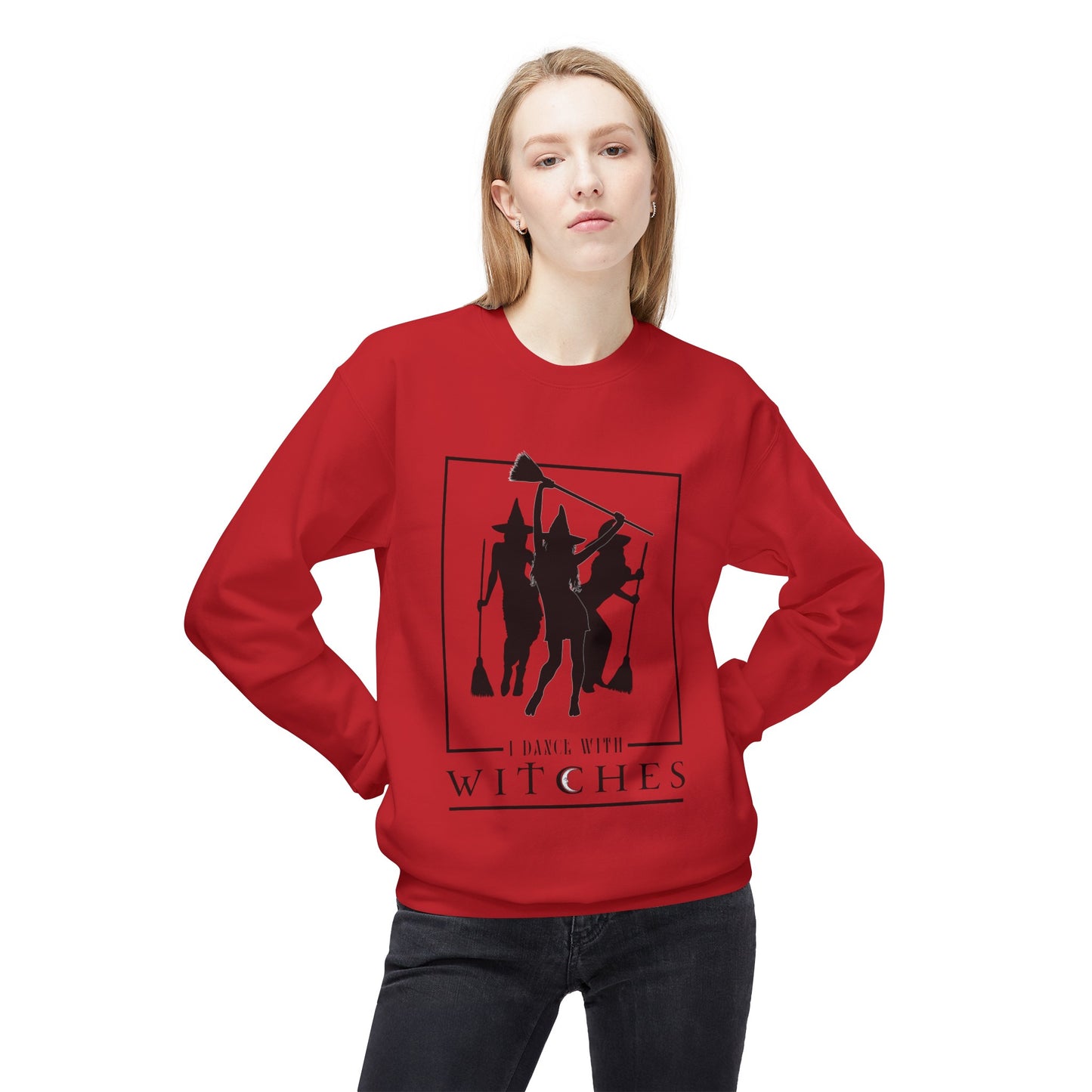 I Dance With Witches Fleece Crewneck Sweatshirt