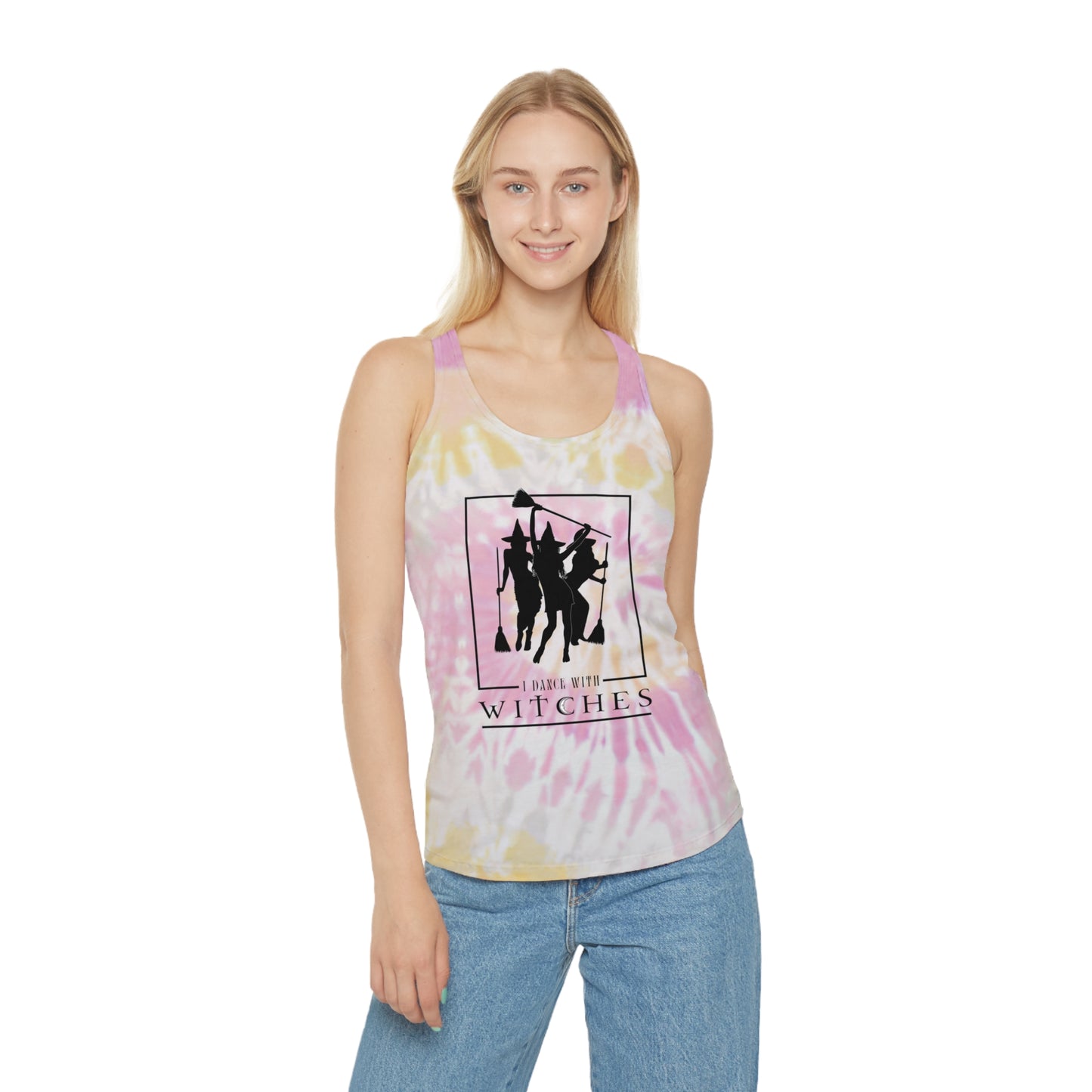 I Dance with Witches Tie Dye Racerback Tank Top